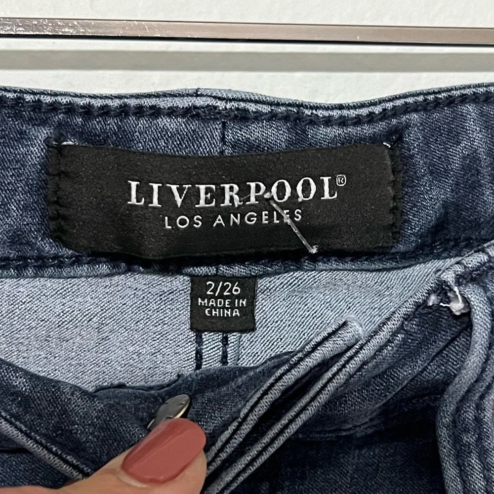 LIVERPOOL Los Angeles Rio Grande High Rise Stretch Flare Jeans - 2/26 - Picture 5 of 7